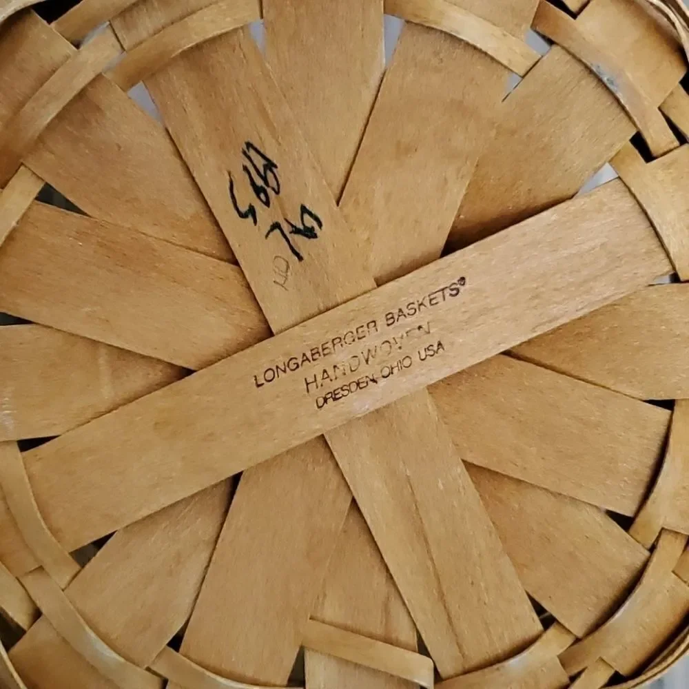 Longaberger | Leather handled basket